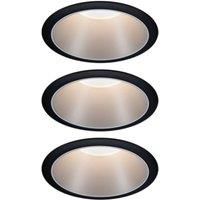 Paulmann Cole LED spotlight, silver/black set of 3