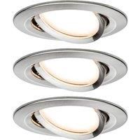 Paulmann Nova LED downlight 3-set pivotable iron