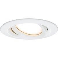 Paulmann 93681 Nova Plus LED luminaire Round swivelling incl. 1x6.8 watt IP65 dimmable Spotlight spot Aluminium recessed lamp 2700 K, 6.8 W, Matt White