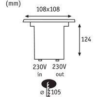 Paulmann 93993 Special RL Set Ground IP67 rd GU10 3.5W 230V 108x108mm stainl Steel/Metal