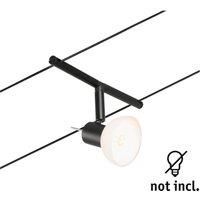Paulmann 94451 CorDuo Cable System – Spot Lighting Sheela DC, Max 10 Watt Extendable Cable Lamp Matt Black Plastic GU5.3 Wire Cable System Without Bulbs