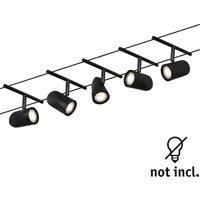 Paulmann Cup cable lighting basic 5-bulb black