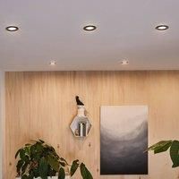Paulmann 94474 Nova LED luminaire 3-Piece Set Rigid Warm White 3-Step dim Round incl. 3x6.5 watt dimmable Spotlight Black matt spot Aluminium recessed lamp 2700 K Coin, 19.5 W