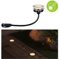 Paulmann 94721 Plug & Shine LED outdoor luminaire recessed floor luminaire Floor insect-friendly IP67 2200K 2W silver round dimmable stainless steel