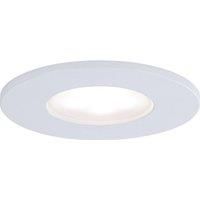 Paulmann 99936 LED luminaire Calla Round incl. 1x5 watt IP65 Spotlight Cabinet Light Plastic, Aluminium recessed lamp 4000 K, 5 W, Matt White