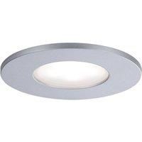 Paulmann 99937 LED recessed luminaire Calla round incl. 1x5W IP65 recessed spotlight chrome matt cabinet light plastic, aluminium recessed lamp 4000K