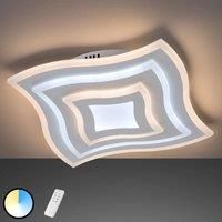 FISCHER & HONSEL LED ceiling light Gorden with remote control, frame