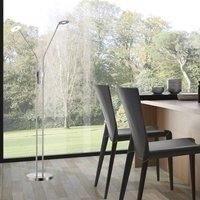 FISCHER & HONSEL LED floor lamp Dent, CCT, 2-bulb, nickel