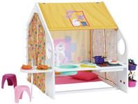 BABY Born Weekend House 832752 - High-Quality Accessories for 36cm and 43cm for Toddlers - Includes House with Convertible Roof, Light & Sound Effects, and Accessories - Suitable for Kids from 3 Years