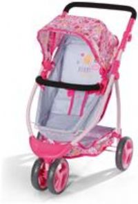 BABY born Pram with Folding Hood, Converts from Classic Pram to a Sporty Jogger, Storage for Accessories, Fits 43cm Dolls, For Children Aged 3+, 834145 Zapf Creation