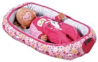 BABY born Baby Nest 835821 - Reversible Baby Nest with Soft Padded Edges for Dolls up to 43cm - Features Berry and Bear Design - Great for Sofa, Floor, and Nursery - Suitable for Children from 3 Years
