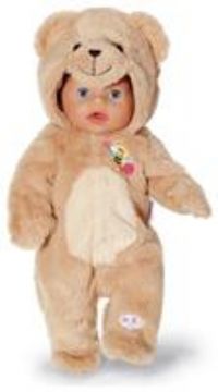 BABY born Bear Suit 836088 - Onesie Bear Outfit with Super Soft Material for 43cm Dolls - Suitable for Children from 3 Years Old