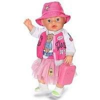 BABY born Deluxe Travel Outfit Age 3+ with Doll Dress, Bucket Hat, Shoes, Jacket Passport and Suitcase for 43cm Dolls, For Children Aged 3+, 836316 Zapf Creation