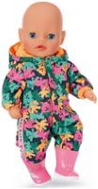 BABY born Little Outdoor Onesie 836323 - Onesie with Matching Wellies for 36cm Doll - Easy for Kids to Dress Independently - Suitable for Children from 1 Years Old