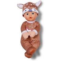 BABY born for babies Sleepy Deer, Soft 30cm Fabric Doll with Deer-design hat and Integrated Rattle for Newborn Babies, 836552 Zapf Creation, Braun Or Grau