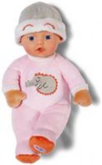 BABY born for babies Sleepy Rose, Soft 30cm Pink Fabric Doll with Soft Touch Romper and Integrated Rattle for Newborn Babies, 837726 Zapf Creation