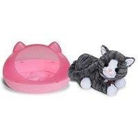 BABY born My Cat Cookie with cat bed, interactive pet kitten which purrs and vibrates softly when you stroke her head or back. For Children Aged 1 and Over, Works with Batteries, 837580 Zapf Creation