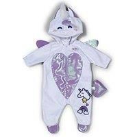 BABY born Unicorn Onesie with Hood, Cosy Outfit for 43cm Dolls, 838266 Zapf Creation