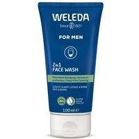 Weleda 2-in1 Face Wash for Men, Face & Beard, Mens Gentle Deep Pore Cleansing, Balance Oily Skin, Natural, Organic, Vegan, 100ml