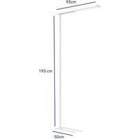 LED office floor lamp MAULjet, dimmable, white