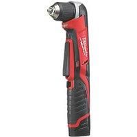 Milwaukee C12RAD-202B 12v Cordless Right Angle Drill With 2 Batteries & Charger