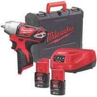 Milwaukee M12BIW14-202C M12 12v Compact 1/4in Impact Wrench 2 x 2.0ah