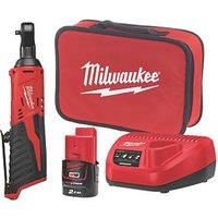 Milwaukee M12IR-201B 1/4 12v Cordless 1/4" Impact Ratchet 1 x 2ah + Charger