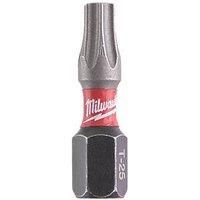 Milwaukee 4932430880 Shockwave Impact Duty Bits TX25 25mm (Pack 25)