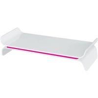 Leitz Ergo WOW Adjustable Monitor Stand, Two Height Settings, Pink/White, 65040023