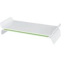 Leitz Ergo WOW Adjustable Monitor Stand, Two Height Settings, Green/White, 65040054
