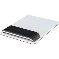 Leitz Ergo WOW Mouse Pad with Adjustable Wrist Rest, Two Height Settings, Black/White, 65170095