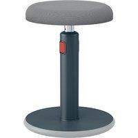Leitz Active Sit Stand Stool, Ergonomic Height Adjustable 46cm To 79cm Wobble Stool, Round Swivel Office Desk Chair/ Stool, Ergo Cosy Range, Velvet Grey, 65180089