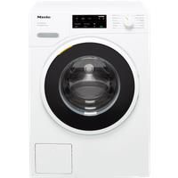 Miele WSG363 Freestanding Washing Machine with Quick Powerwash, 9 kg Load, 1400 rpm Spin, White & Miele TSF643WP Freestanding Heat Pump Tumble Dryer, 8 kg Load, White