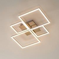 Briloner Leuchten LED Swivel-Mounted Ceiling Light, dimmable Ceiling Light, 48 watt, 4,000 lumens, 3,000 Kelvin, Silver Chrome Coloured