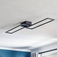 Briloner Frame LED ceiling lamp, remote control, black
