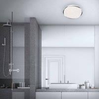 Briloner Leuchten LED Ceiling Light, Bathroom lamp incl. Star Decorations, IP44, 18 watts, 1800 Lumen, 4000 Kelvin, Chrome-White, 330 x 66 mm (D x H), 3403-118
