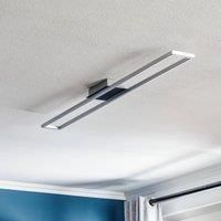 Briloner Leuchten LED, dimmable Ceiling Light, incl. Memory Function, 20 watts, 1,800 lumens, 3,000 Kelvin, Matte Nickel-Aluminium 1,100 x 120 x 50 mm (L x W x H)