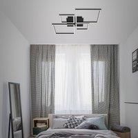 Briloner Frame LED ceiling lamp, step dim, 4-bulb black