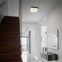 BRILONER - LED Ceiling Light with Starry Sky, Frameless, Neutral White Light Colour, LED Lamp, Ceiling Light, Living Room Lamp, Bedroom Lamp, Kitchen Lamp, 21.2 x 21.2 x 3.6 cm, Black