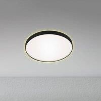 Briloner Leuchten LED Ceiling Light with Backlight Effect 12 Watt 1200 Lumen 3000 Kelvin White/Black Diameter 28.5 cm