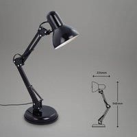 Briloner Pixa desk lamp, adjustable, E14, black