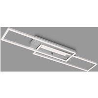 Briloner Frame Mid LED ceiling light, 3,000 K, aluminium