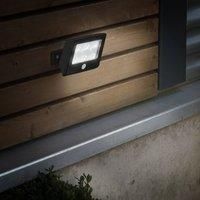 Briloner Leuchten - LED Outdoor Light with Motion Sensor, Tilting Outdoor Light IP54, LED Outdoor Wall Light Waterproof, LED Wall Light Outdoor, Black, 2276-065
