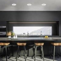 Briloner 7602 LED recessed spotlight 3-set IP65 3000K white