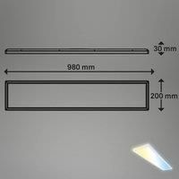 Briloner Smart LED ceiling light Tava, 98x20 cm, CCT, dimmable