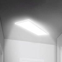 BRILONER - LED Ceiling lamp with Motion Detector IP44 3m Range, Neutral White Light Colour, Flat, 120 Degree Detection, LED Ceiling Light, LED Panel, Bathroom lamp, Bathroom lamp, 58x20x3 cm, White