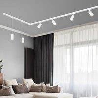 Briloner HV track lighting system Rail, white, 4 plus 2-bulb, length 2.25m