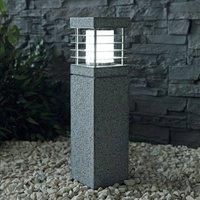 Heitronic is true Granite Floor Lamp Light Lamer Bollard Granite Garden LED Light Lamp E27 Light Bulbs 40 cm