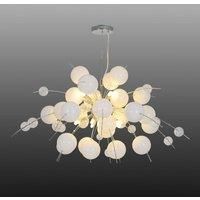 Nve Explosion hanging light in white and chrome 98cm