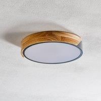 Nve Borneo LED ceiling light with wooden frame